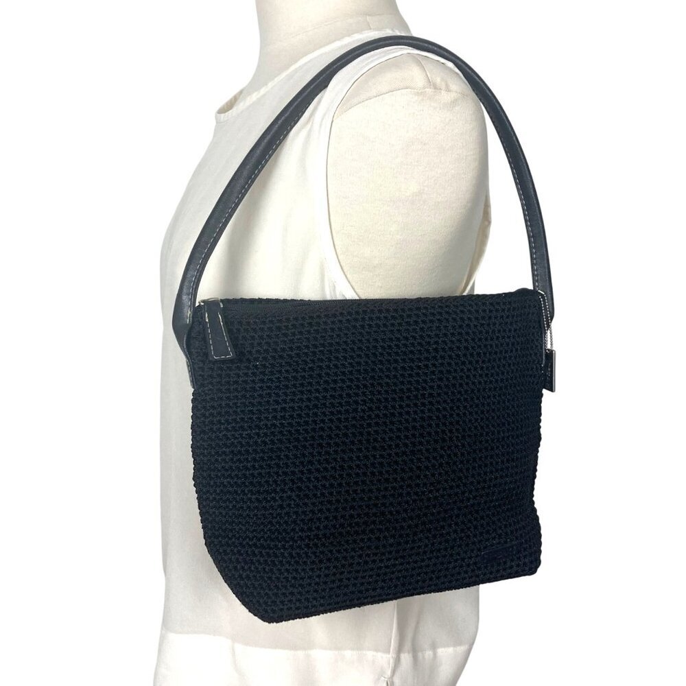 The Sak Y2K Black Woven Shoulder Bag Purse Boho Beachy Goth Whimsigoth Vintage